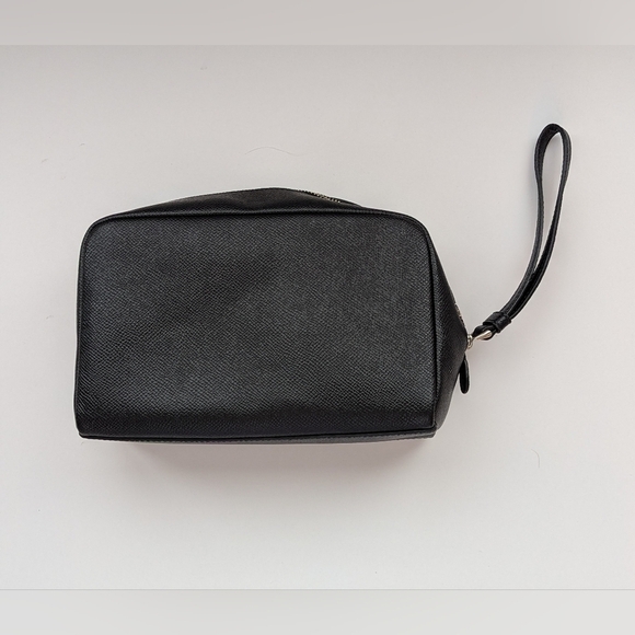 NWOT Coach Black Zippered  Leather Toiletry/Travel/Cosmetic/Case/Bag - Picture 7 of 12